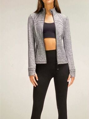 Lululemon Define Women's Zip-Front Active Jacket in Heathered Black